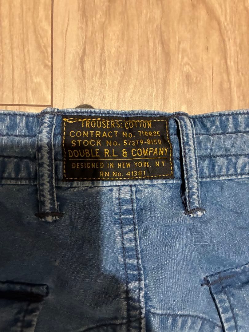 【美品】RRL INDIGO COTTON FLIGHT PANTS