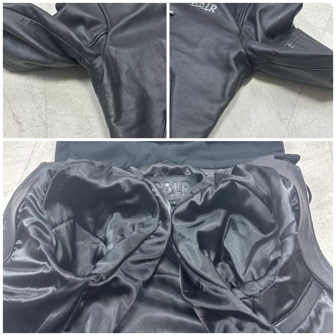 【BALR.】2way HOODED LEATHER BOMBER JACKET