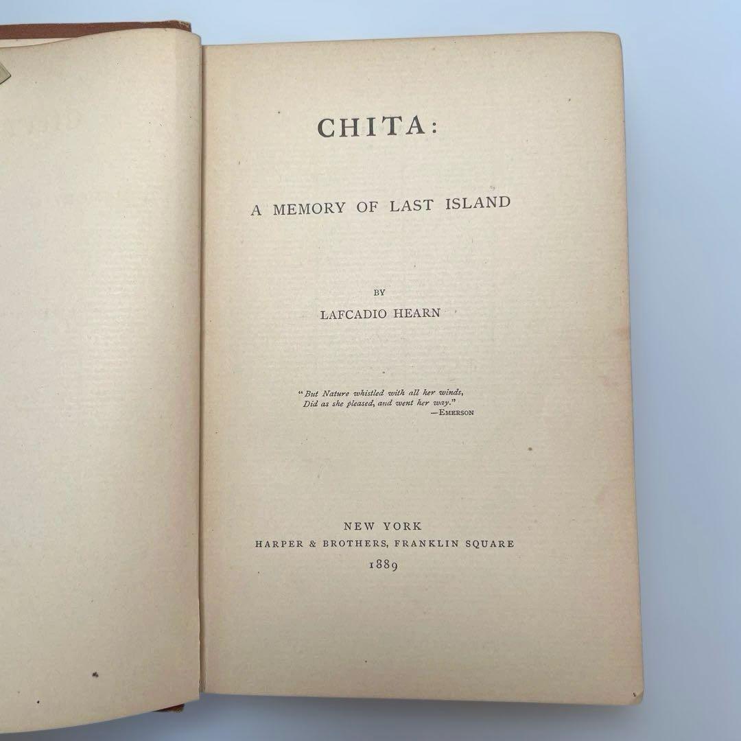 ★希少★ラフカディオ・ハーン Chita 小泉八雲 1889年 チータ 洋書