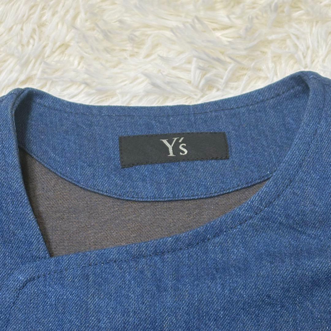 【タグ付き】　Y’s デニム　ロングワンピース ノースリーブ　S ベルト有り