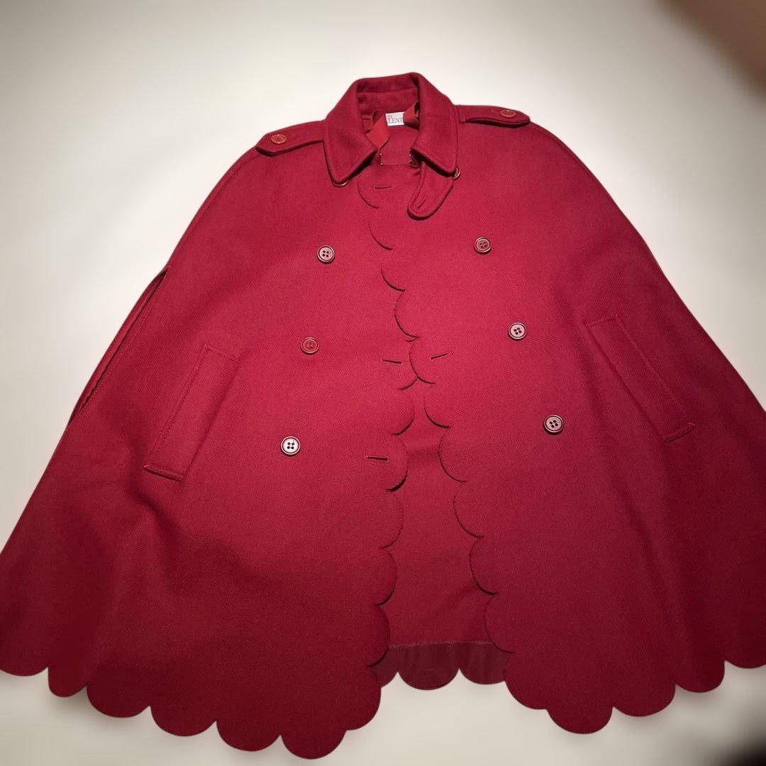 美品　RED VALENTINO 赤 ポンチョ・ケープコート 新品タグ付き