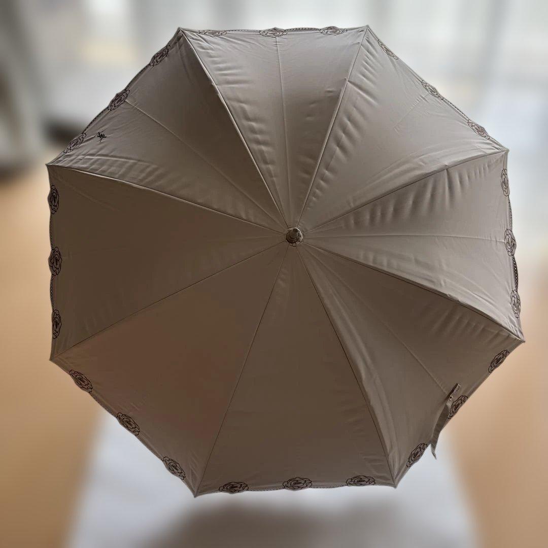 未使用品　イブサンローラン　日傘　雨晴れ兼用　柔らかいアイボリー