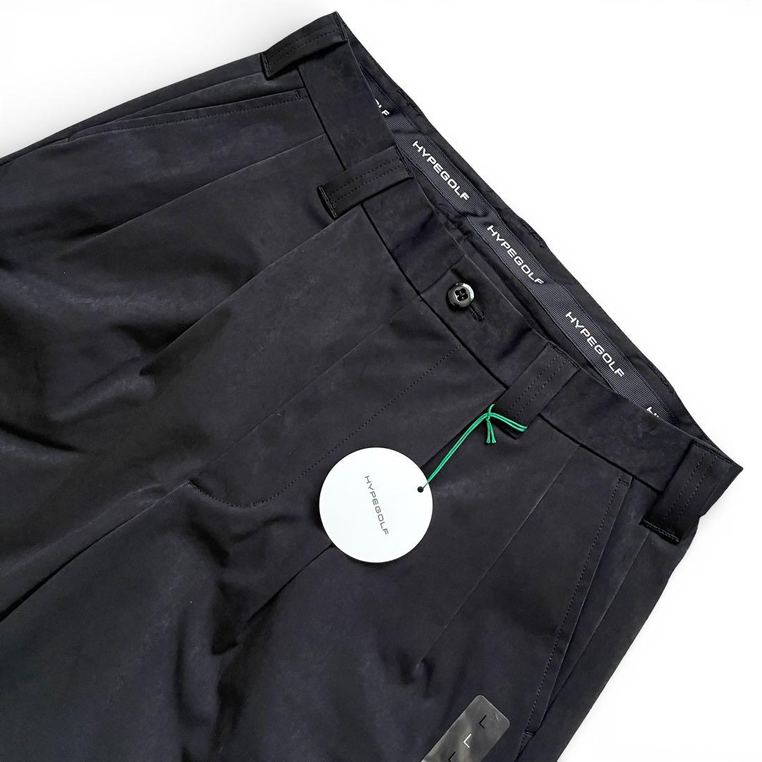 未使用 タグ付き HYPEGOLF ハリ感素材 ハーフパンツ size L 黒