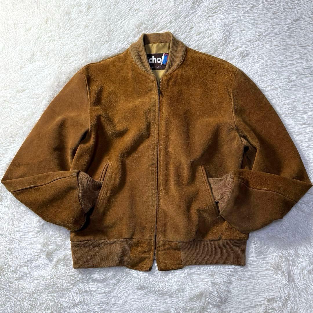 USA製 SCHOTT【スエードレザー 】ボンバージャケット L 80s 短丈
