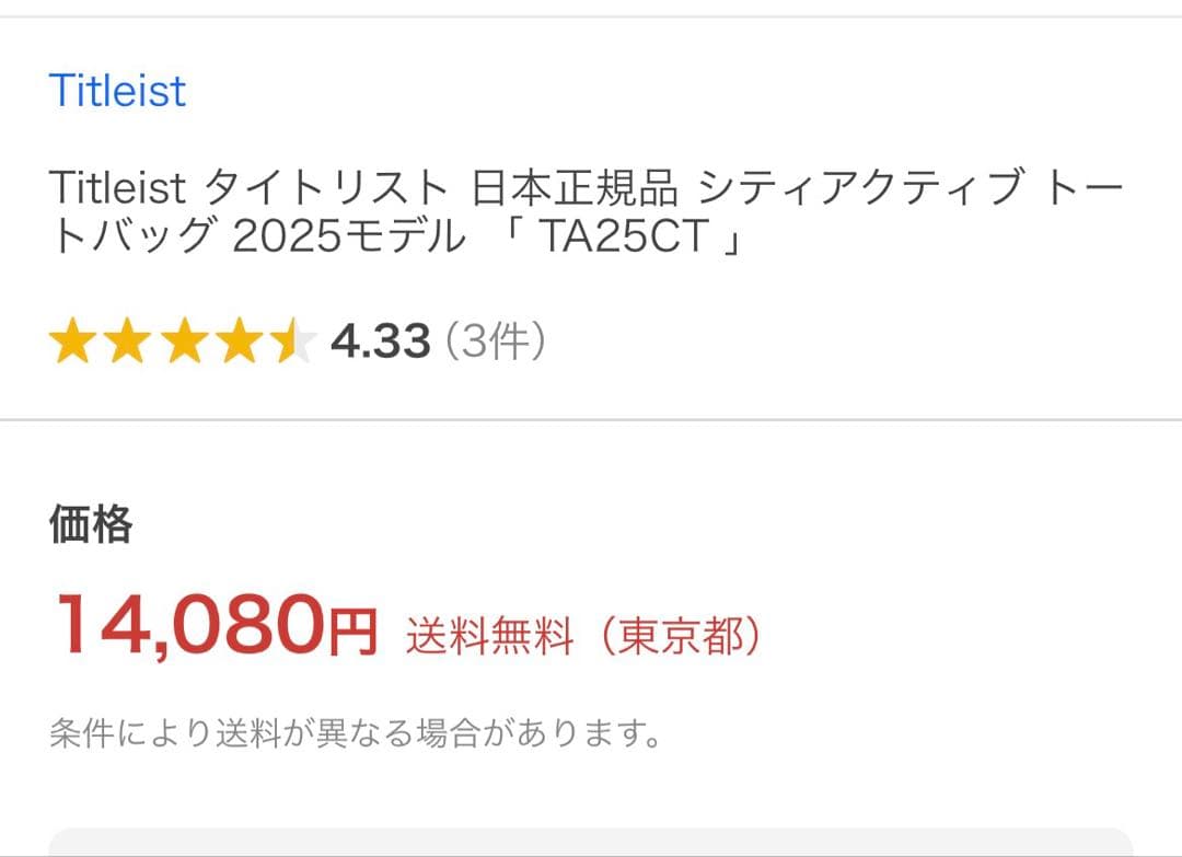 Titleist City Active Tote Bag ブラック