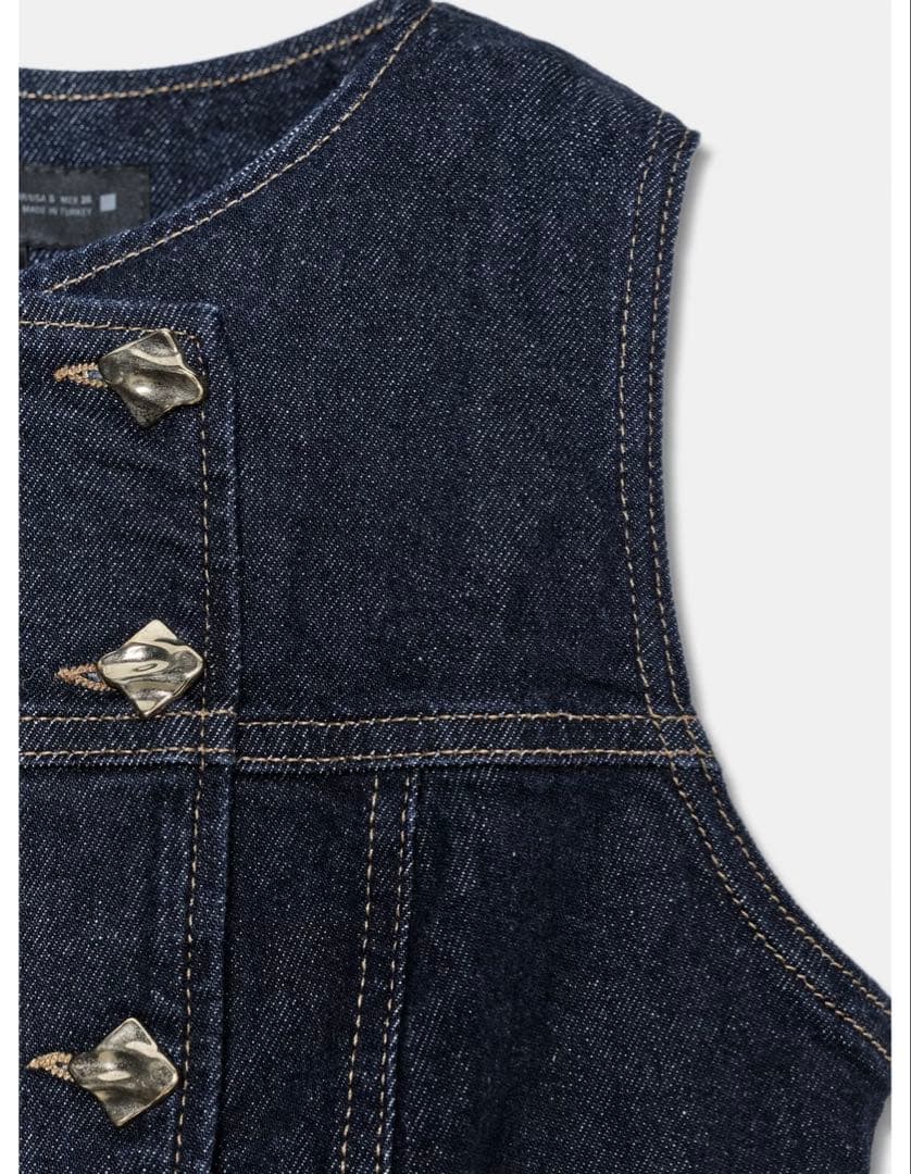 タグ付き新品★ZARAのZ1975フィットデニムベスト★XSサイズ★ブルー★完売