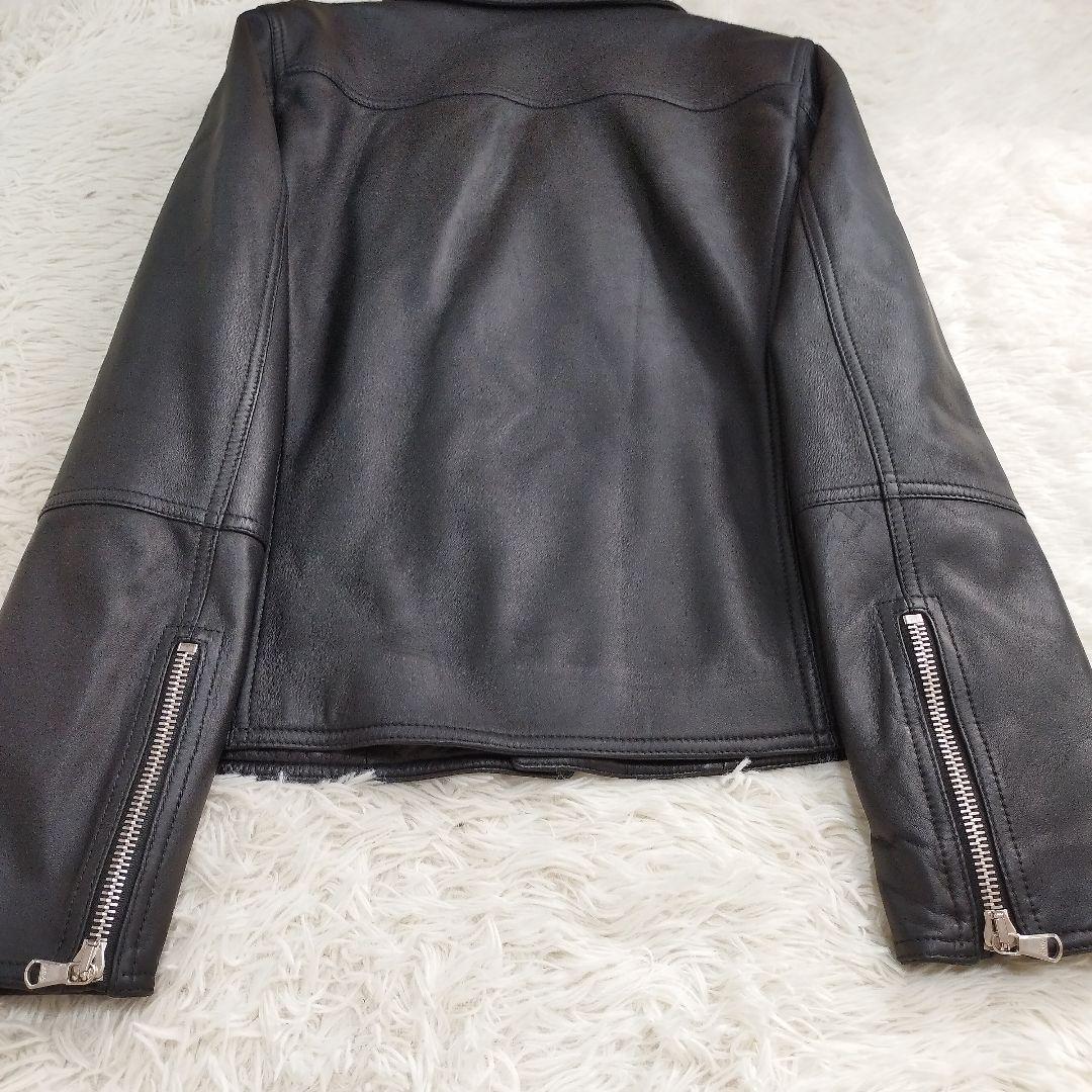 20489✨️トゥモローランド 48 L ダブルライダースジャケット 羊革