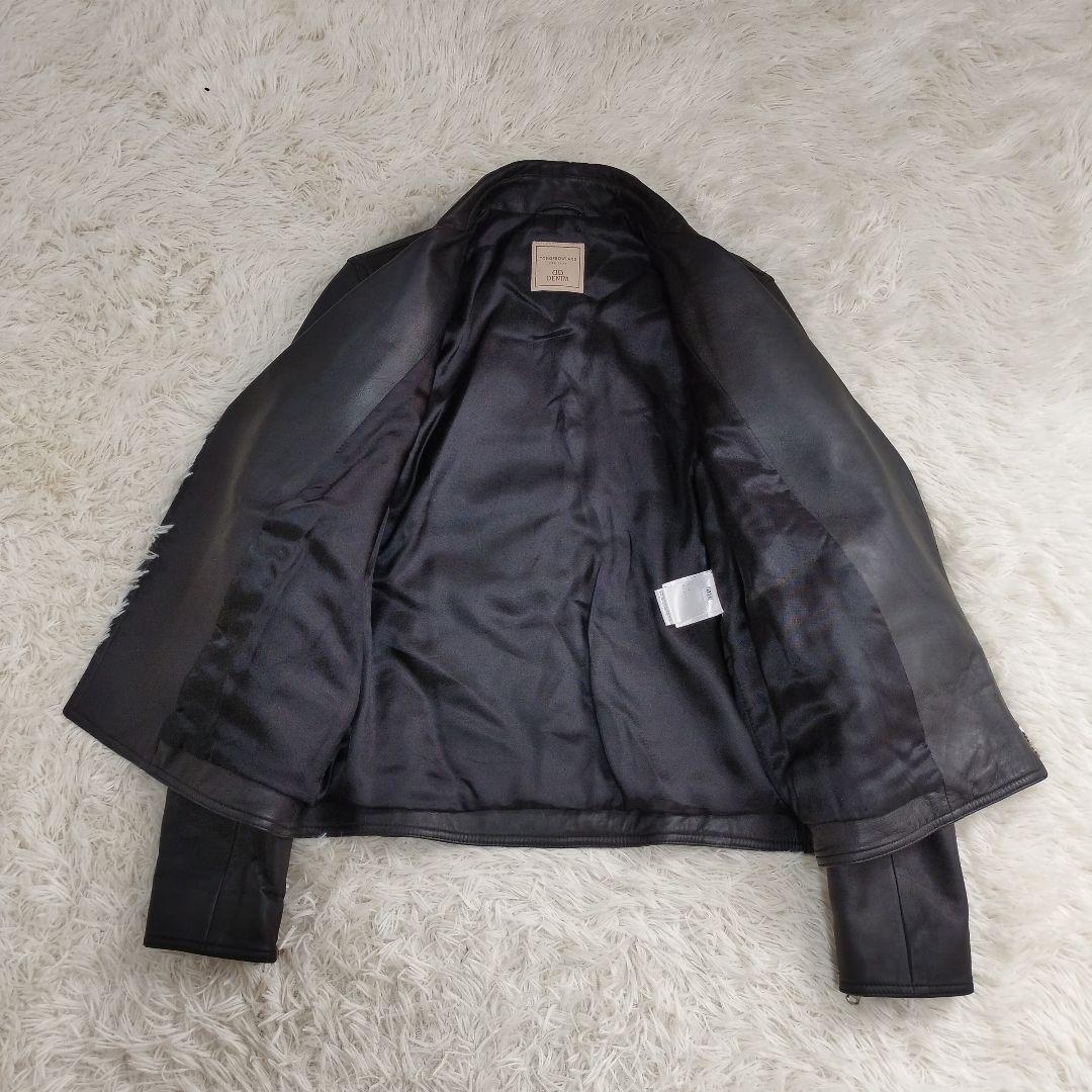20489✨️トゥモローランド 48 L ダブルライダースジャケット 羊革