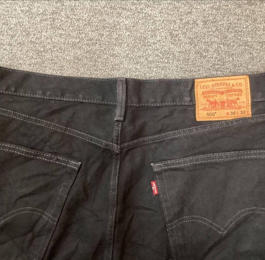 さ*げ様 00s Levi’s 505 メキシコ製 ブラックデニム ワイド スト