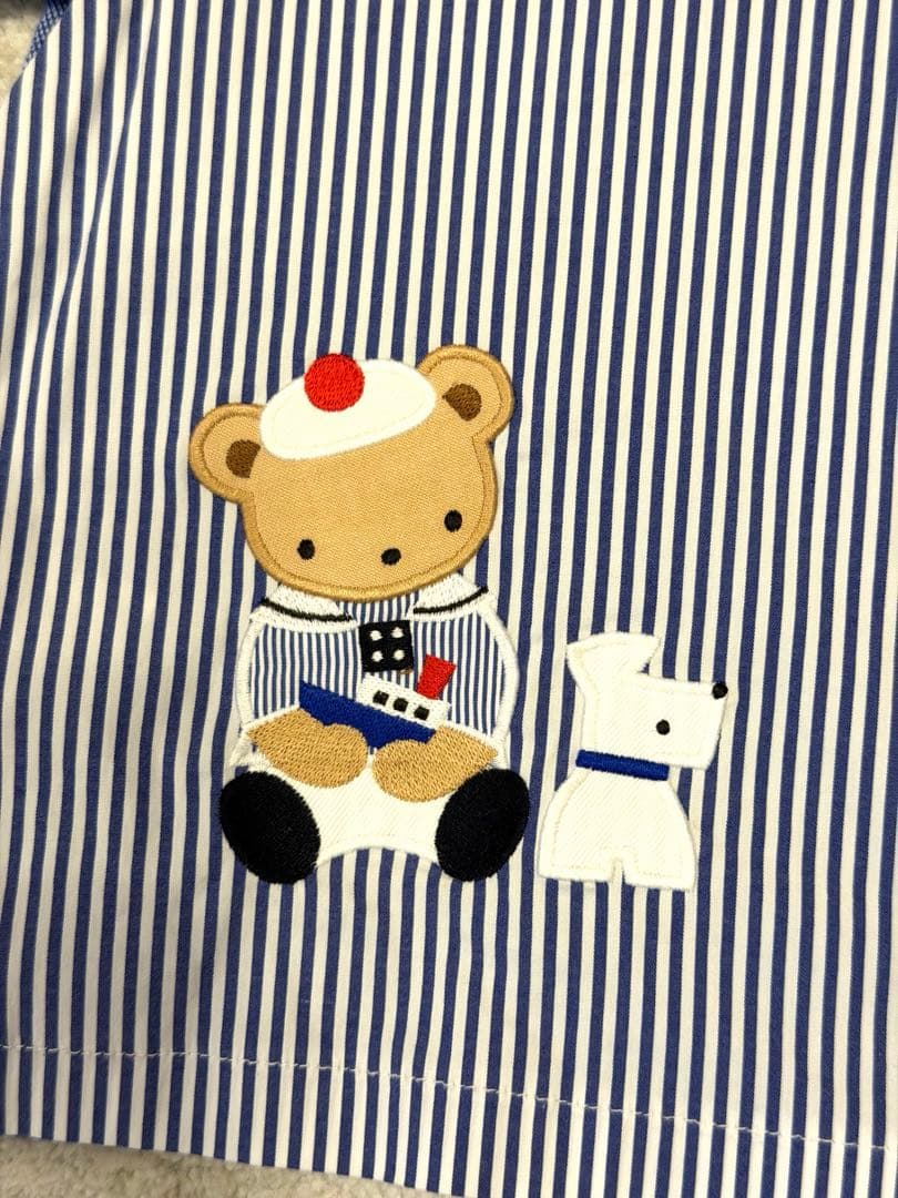familiar クマ刺繍 Tシャツ 90cm セーラー