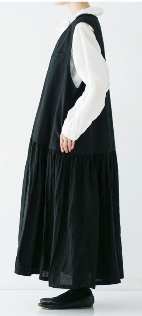 KT nest Robe Ｖネックノースリーブ切替ワンピース