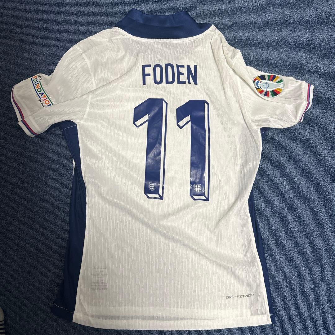 イングランド代表ユニフォーム2024 ユーロパッチ付き フィル・フォーデン