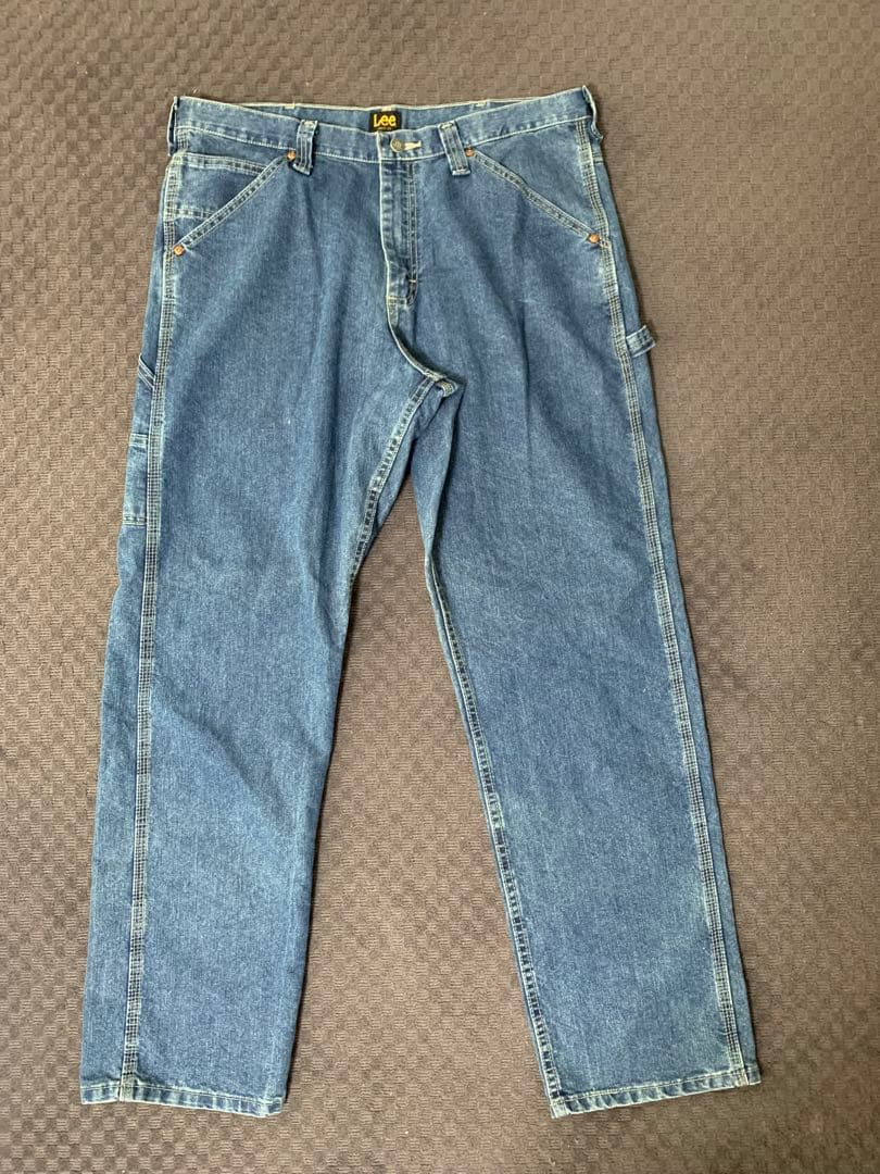 【ガクガク】00s “Lee” デニムペインターパンツ メキシコ製 縦落ち
