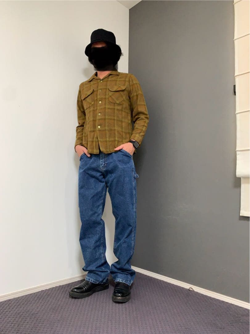 【ガクガク】00s “Lee” デニムペインターパンツ メキシコ製 縦落ち
