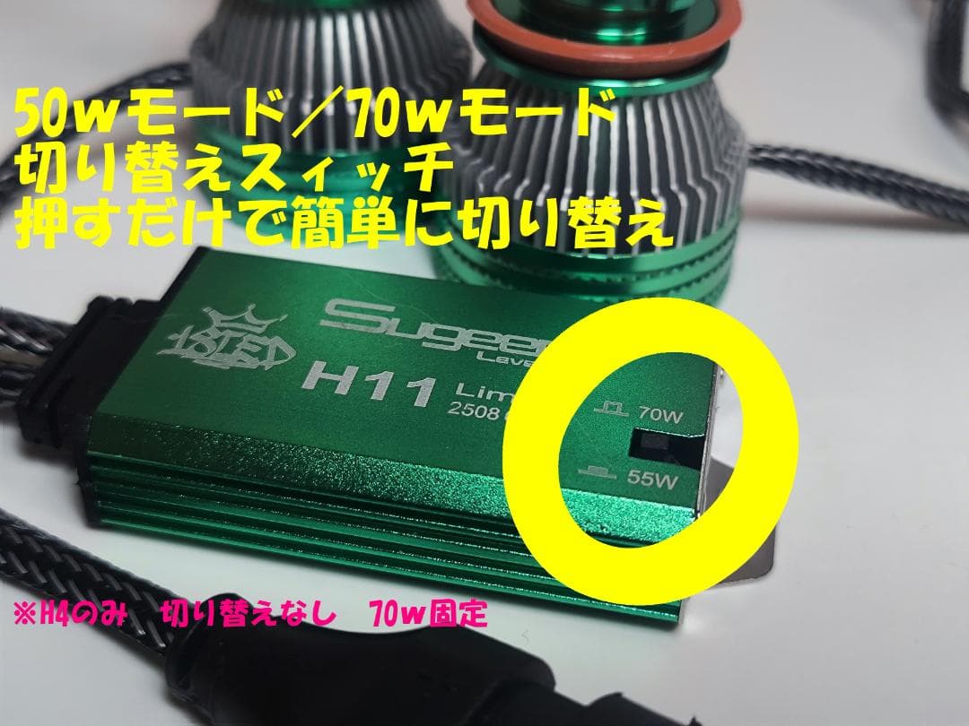 18LED　シリーズS　イエロー　宇宙一明るいバルブ　H11H8H16HB4H3