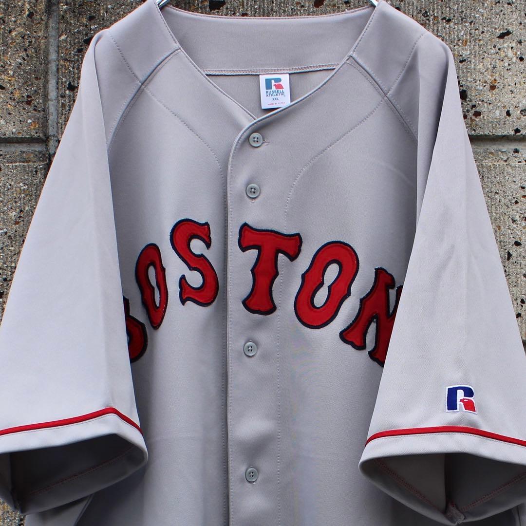 00's MLB ボストン レッドソックス XXL ビジター 古着 ゲームシャツ