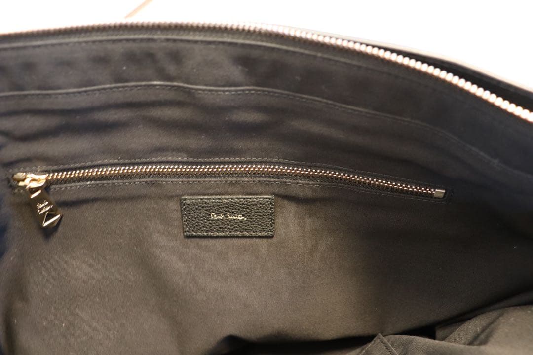 【Paul Smith】インレイドストライプハンドル トートバック　ブラック