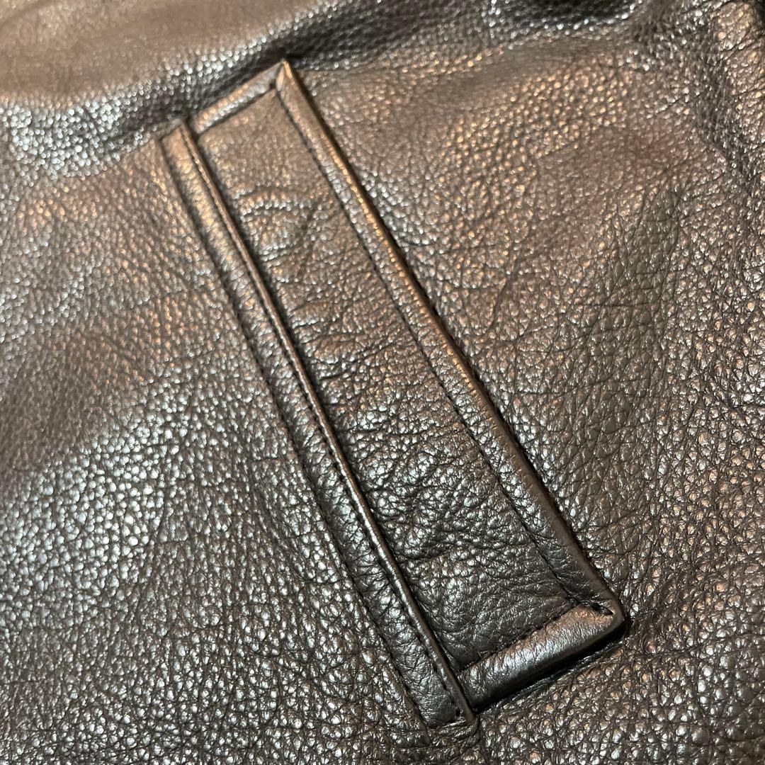 極美　90s〜　OLD GAP Leather Car Coat ブラックM