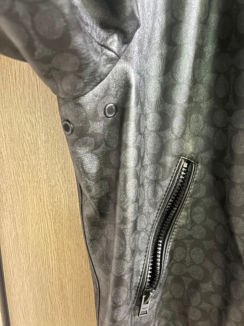 春物　coach シグネチャーレザージャケット　メンズ