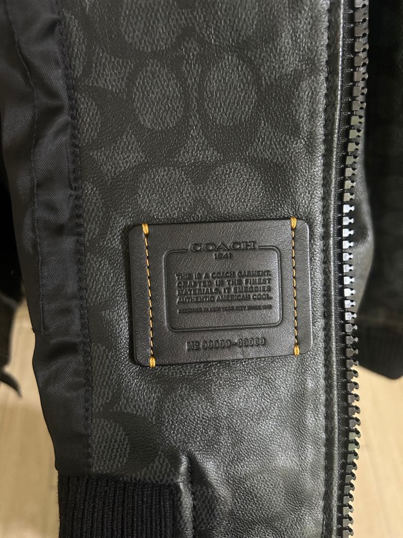 春物　coach シグネチャーレザージャケット　メンズ