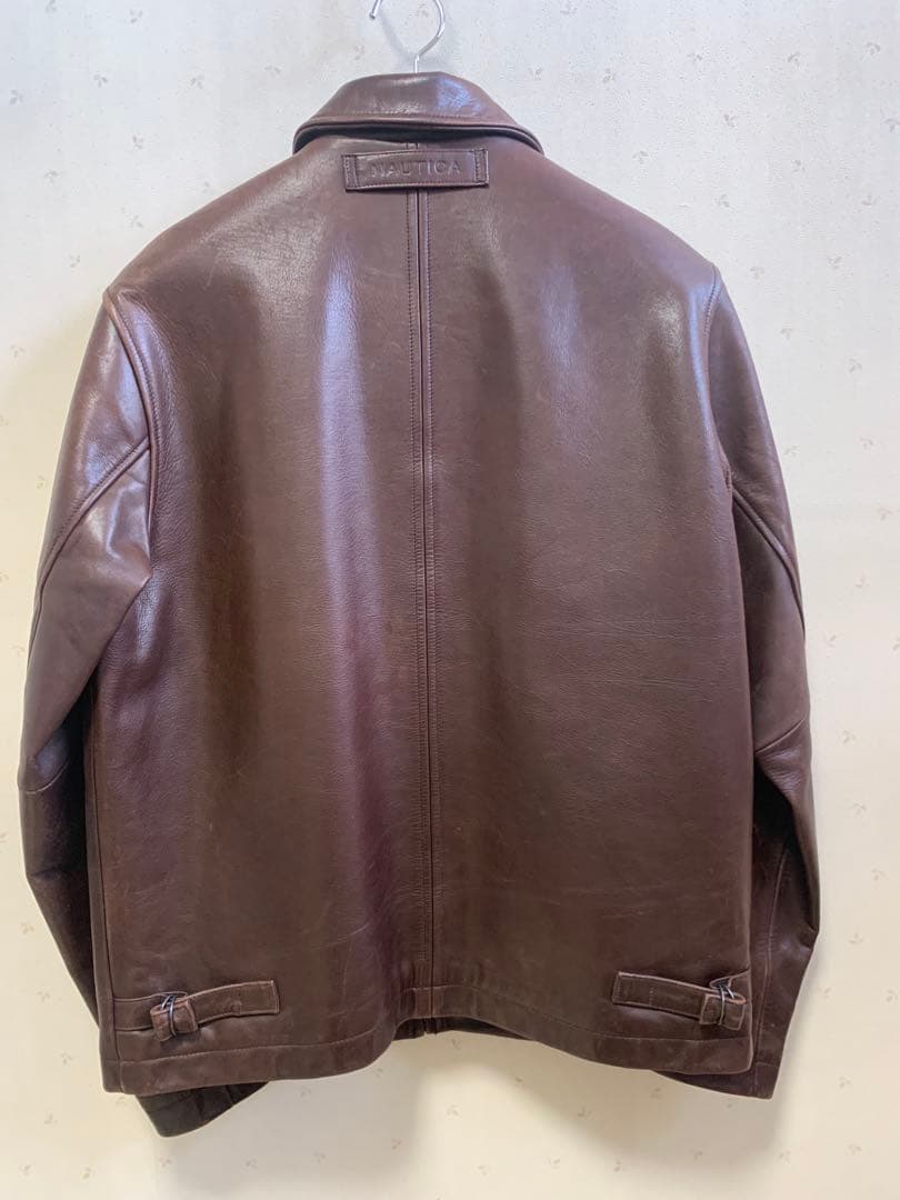 NAUTICA レザージャケット　サイズ40 ブラウン